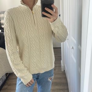 Ralph Lauren 1/4 zip Cable knit sweater